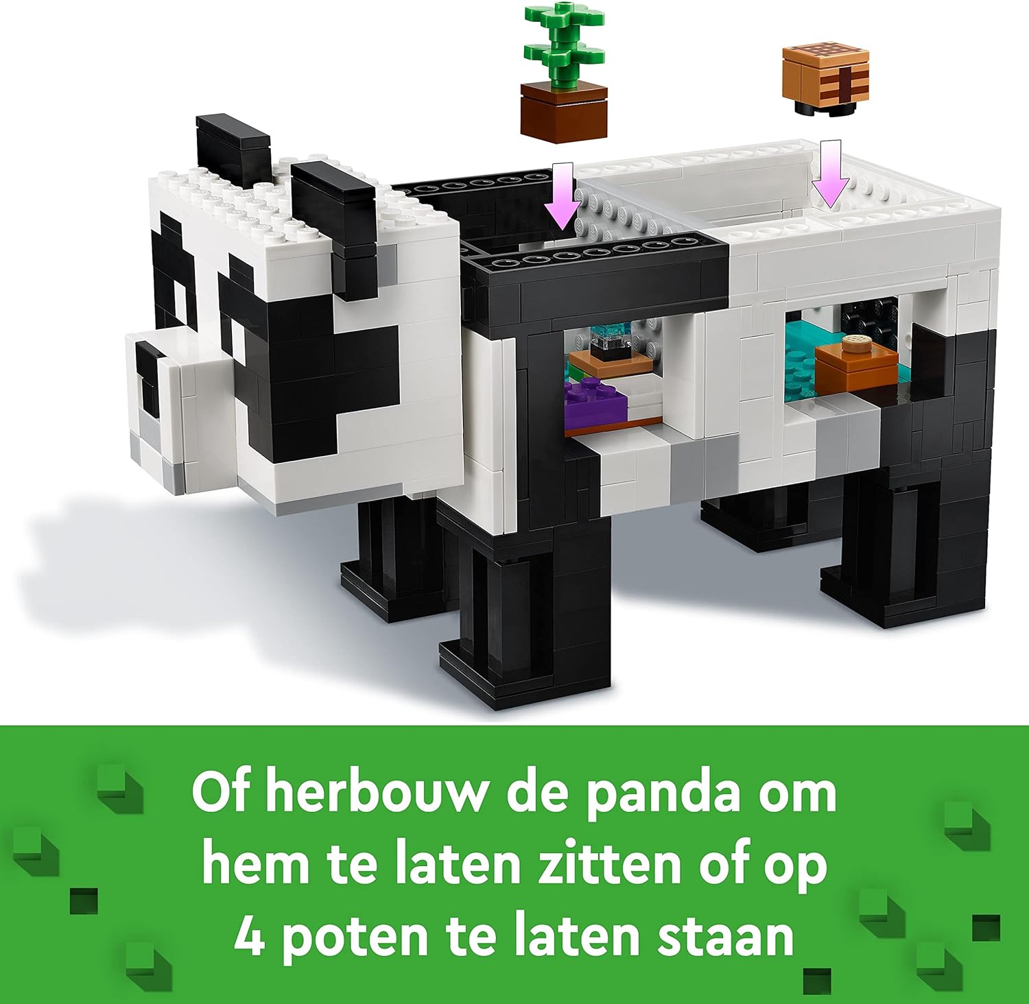 LEGO 21245 Minecraft The Panda Haven Set, Movable Toy House with Baby Pandas Animal Figures & 21244 Minecraft The Sword Outpost Building Toy with Creeper, Soldier, Pig and Skeleton Figures + LEGO 21244 Minecraft
