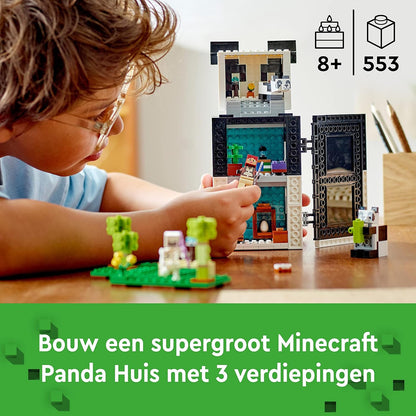 LEGO 21245 Minecraft The Panda Haven Set, Movable Toy House with Baby Pandas Animal Figures & 21244 Minecraft The Sword Outpost Building Toy with Creeper, Soldier, Pig and Skeleton Figures + LEGO 21244 Minecraft