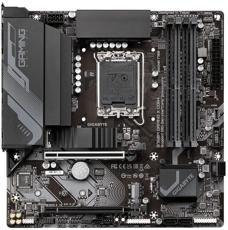 Gigabyte B760M GAMING X DDR4 Motherboard - Supports Intel Core 14th Gen CPUs, 8+1+1 Phases Digital VRM, up to 5333MHz DDR4 (OC), 2xPCIe 4.0 M.2, 2.5GbE LAN, USB 3.2 Gen2