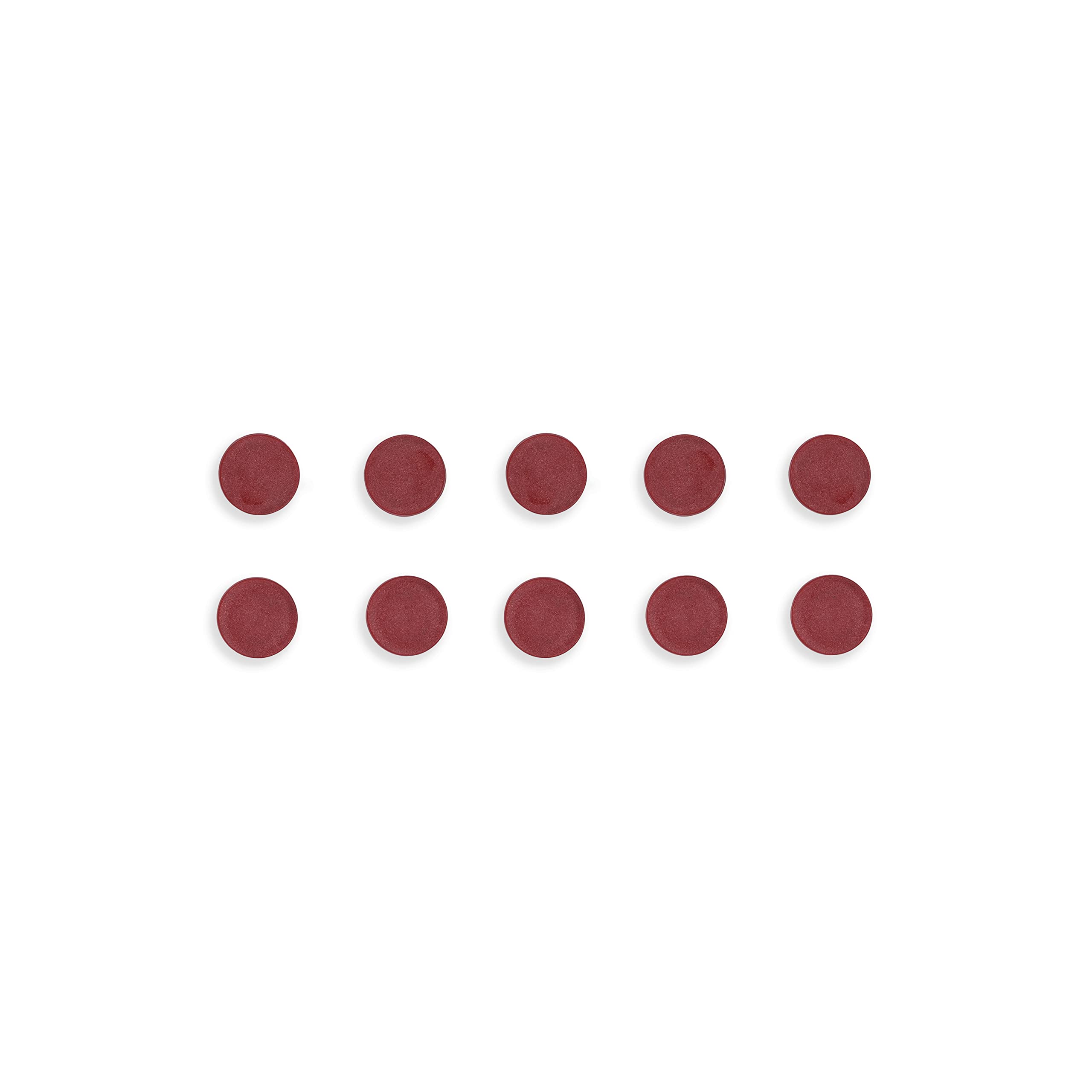 Bi-Office IM130509 30 mm Round Magnet - Red (Pack of 10