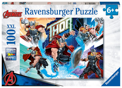 Ravensburger - Puzzles XXL Marvel Thor | Puzzle 6 Años O Más | Regalo Niño 6 Años O Más De 100 Piezas | Rompecabezas Niños De 36 X 49 Cm Puzzle