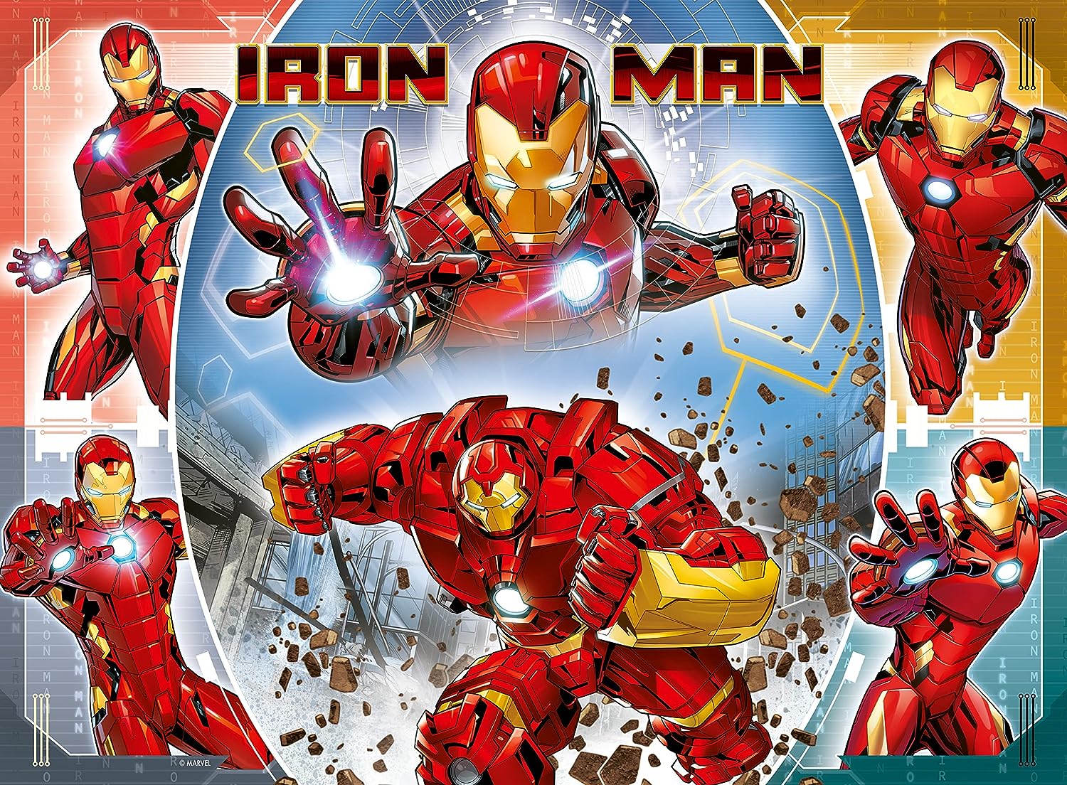 Ravensburger - Puzzle Enfant - Puzzle 100 pièces XXL - Le Puissant Iron Man/Marvel Avengers - À partir de 6 Ans - Puzzle de qualité supérieure - Carton épais et résistant - Aventure - 13377