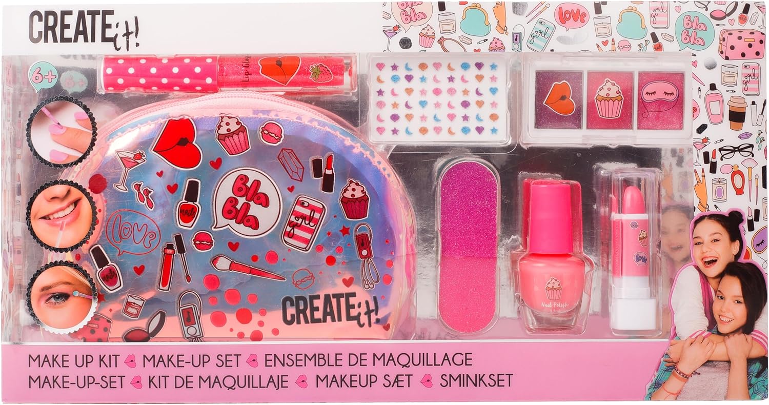 Create It! - 84510 - Set de maquillaje para niñas - Con bolsa de maquillaje brillante