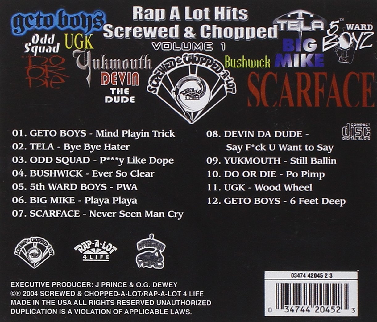 Rap A Lot, Vol 1 Screwed