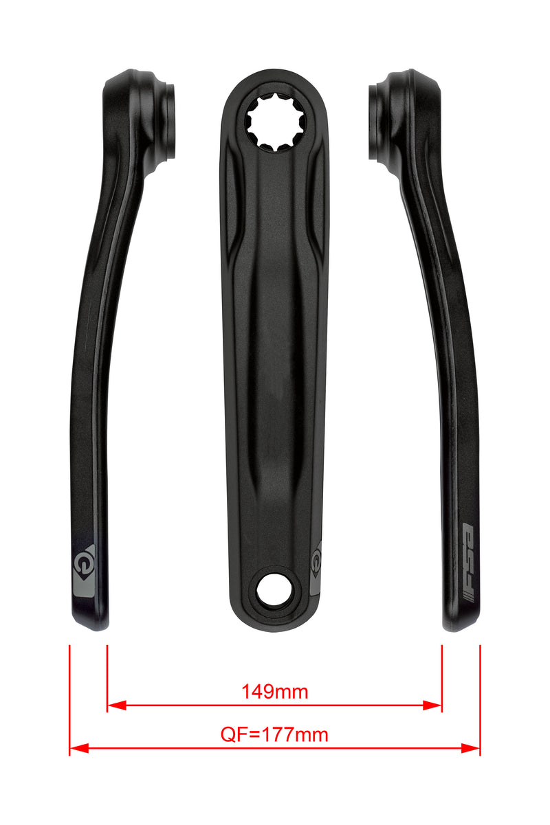 FSA Ebike Chainset CK-762 ISIS 27.0mm Black (170mm)