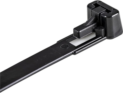 StarTech.com 6"(15cm) Reusable Cable Ties - 1/4"(7mm) wide, 1-3/8"(35mm) Bundle Dia. 50lb(22kg) Tensile Strength, Releasable Nylon Ties, Indoor/Outdoor, 94V-2/UL Listed, 100 Pack