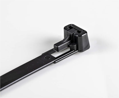 StarTech.com 6"(15cm) Reusable Cable Ties - 1/4"(7mm) wide, 1-3/8"(35mm) Bundle Dia. 50lb(22kg) Tensile Strength, Releasable Nylon Ties, Indoor/Outdoor, 94V-2/UL Listed, 100 Pack