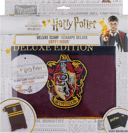 Cinereplicas Harry Potter Scarf - Deluxe Edition - 98" - Official - Ultra Soft Knitted Fabric Red and Yellow