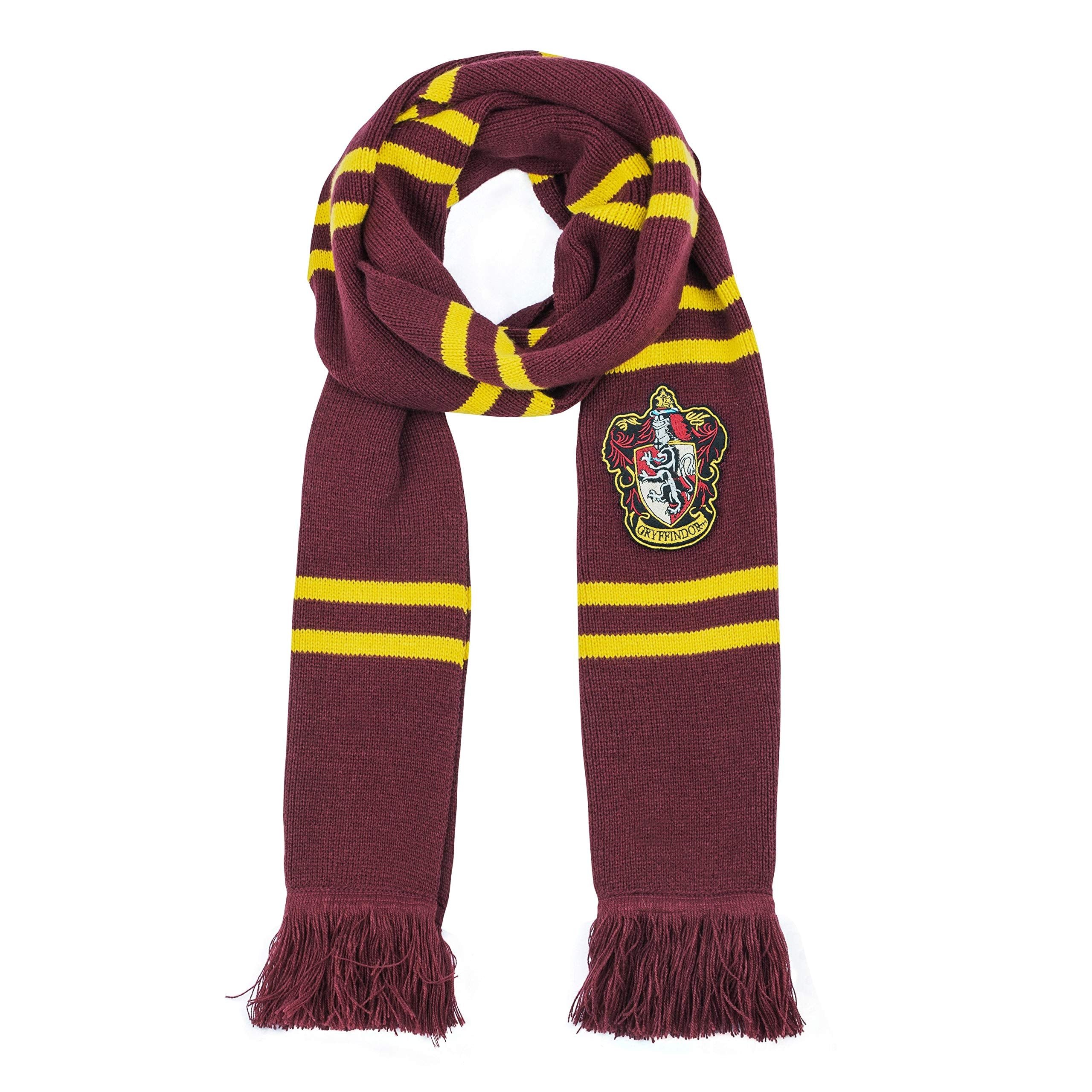 Cinereplicas Harry Potter Scarf - Deluxe Edition - 98" - Official - Ultra Soft Knitted Fabric Red and Yellow