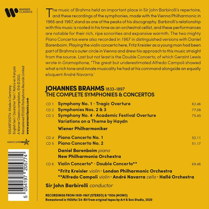 Brahms: Symphonies, Concertos, Overtures, Haydn Variations