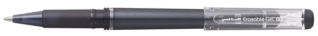 uni-ball UF-222-07 Erasable Rollerball Gel Pens. Premium 0.7mm Ballpoint Tip for Super Smooth Writing, Drawing & Colouring. Pack of 12 Black