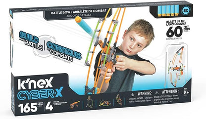 K'NEX Cyber-X | Battle Bow Building Set | Educational Toys for Boys and Girls, 165 Piece Kit, Engineering for Kids, Fun and Building Construction Toys for Children Ages 8+ | Basic fun 15247 New Versio