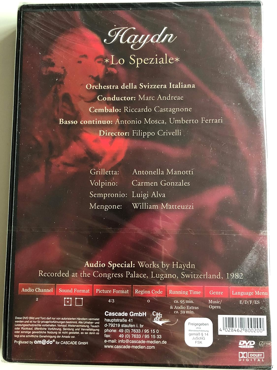 Haydn: Lo Speziale (Lugano 1982)