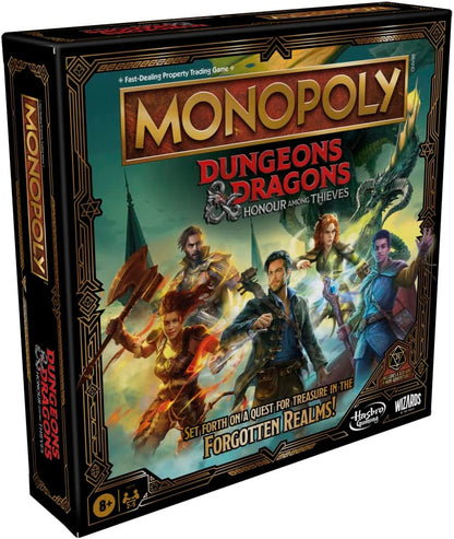 Monopoly Dungeons & Dragons: Honor Among Thieves Game, Inspired by the Movie, D&D Board Game for 2-5 Players