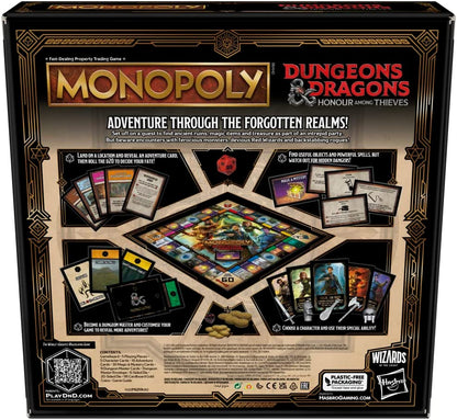 Monopoly Dungeons & Dragons: Honor Among Thieves Game, Inspired by the Movie, D&D Board Game for 2-5 Players
