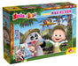 Liscianigiochi 86122 Puzzle Maxifloor 2 x 12-Let's Play Again Masha And The Bear Children's, Multi-Coloured