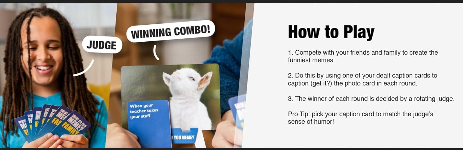 WHAT DO YOU MEME? Family Edition - The Hilarious Family Party Card Game For Meme Lovers Core Game