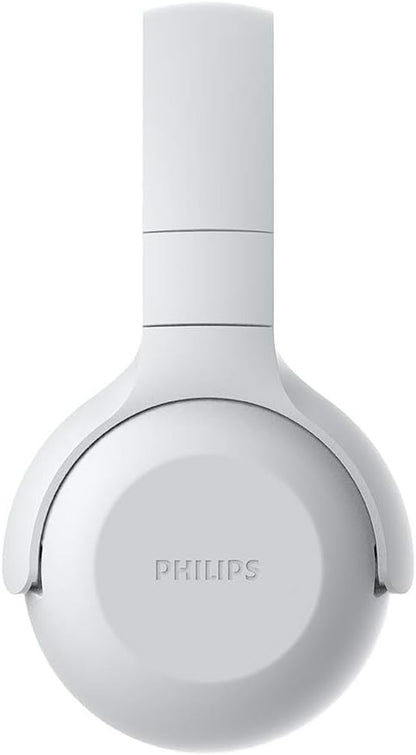 PHILIPS Audio On Ear Headphones UH202WT/00 Bluetooth On Ears (Wireless, 15 Hour Battery, Soft Ear Pads, Built-In Microphone, Foldable) White, One Size