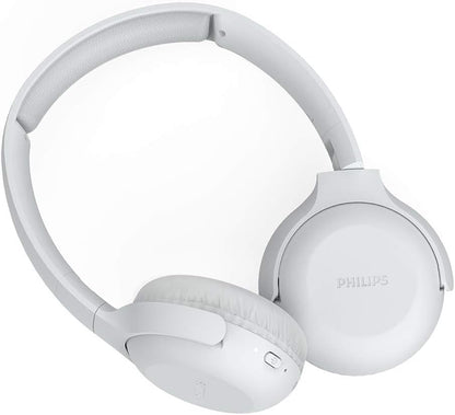 PHILIPS Audio On Ear Headphones UH202WT/00 Bluetooth On Ears (Wireless, 15 Hour Battery, Soft Ear Pads, Built-In Microphone, Foldable) White, One Size