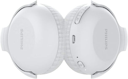 PHILIPS Audio On Ear Headphones UH202WT/00 Bluetooth On Ears (Wireless, 15 Hour Battery, Soft Ear Pads, Built-In Microphone, Foldable) White, One Size