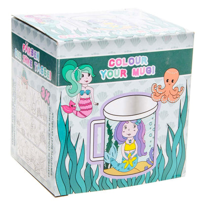 color your own cup mermaid