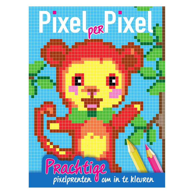 Pixel per pixel blauw