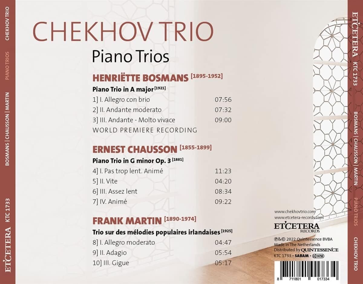 Henriëtte Bosmans/Ernest Chausson/Frank Martin: Piano Trios