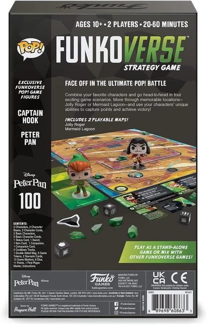 FUNKO GAMES Funko - Funkoverse: Peter Pan 100 2-pack - Marvel Comics - Light Strategy Board Game for Children & Adults (Ages 10+) - 2-4 Players - Collectable Vinyl Figure - Gift Idea