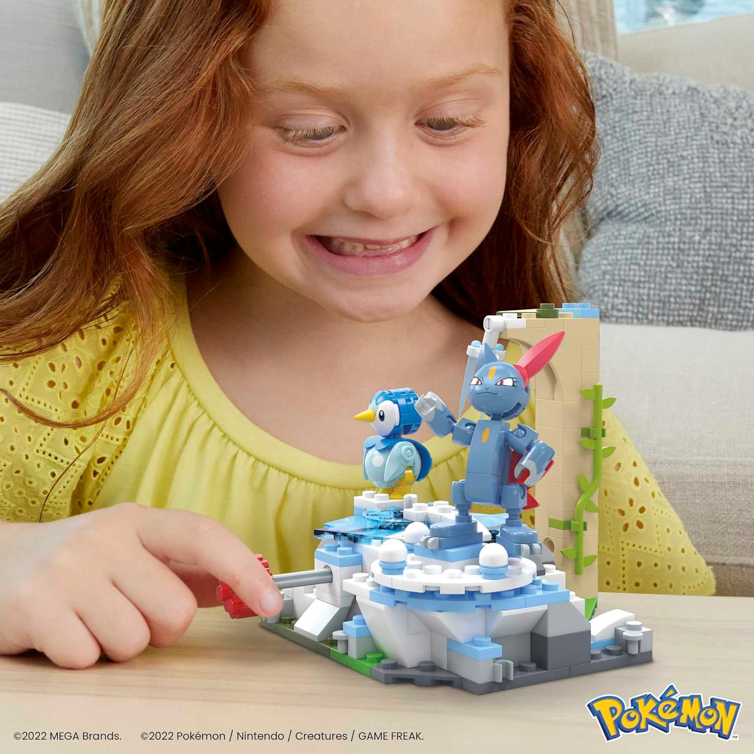 MEGA Pokémon Action Figure Building Toys, Piplup and Sneasel's Snow Day with 171 Pieces and Motion, 2 Poseable Characters, for Kids, HKT20
