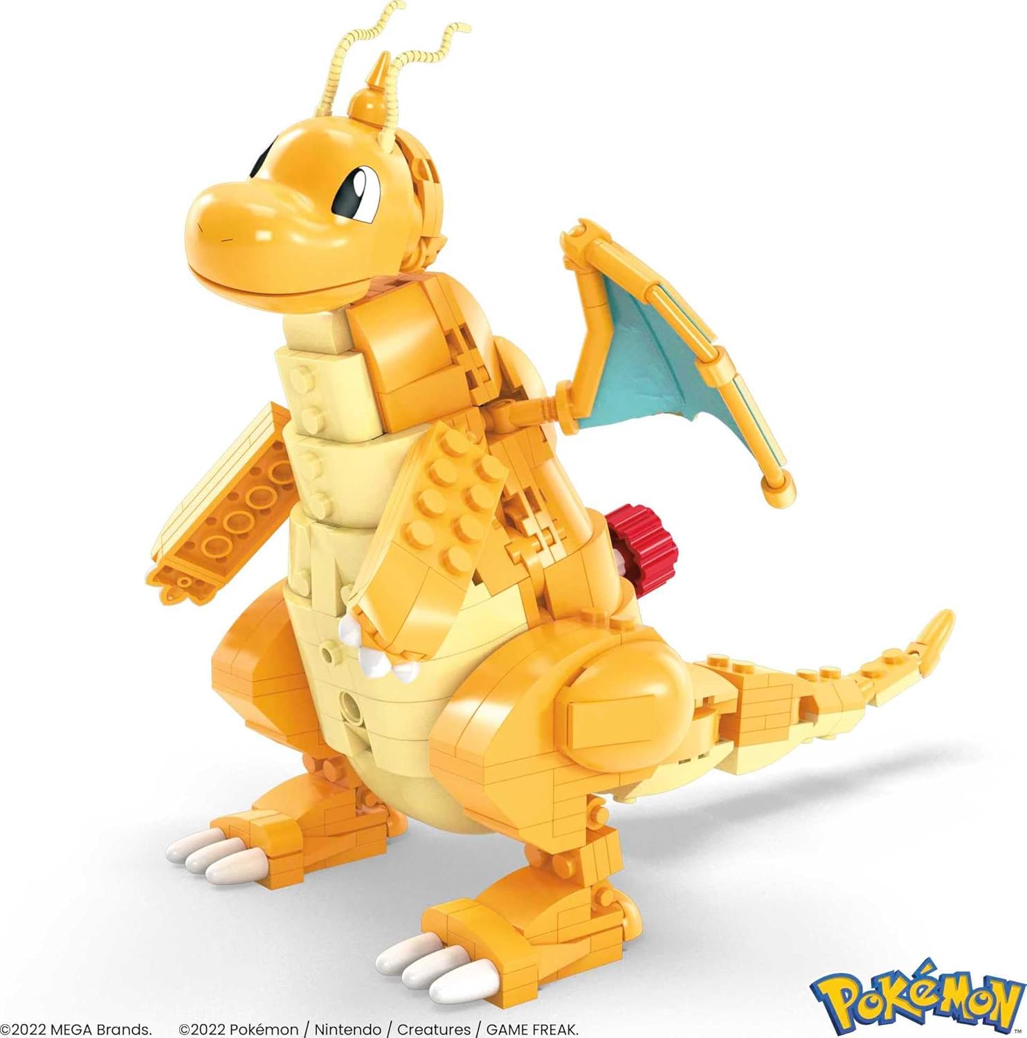 Mega Construx Pokémon Dragonite, 388 Bloques y Juego de construcción con Movimiento, Juguete +7 años (Mattel HKT25
