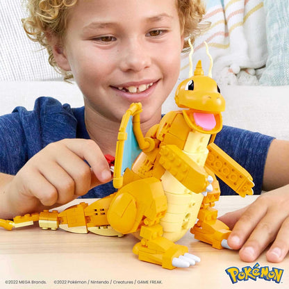 Mega Construx Pokémon Dragonite, 388 Bloques y Juego de construcción con Movimiento, Juguete +7 años (Mattel HKT25