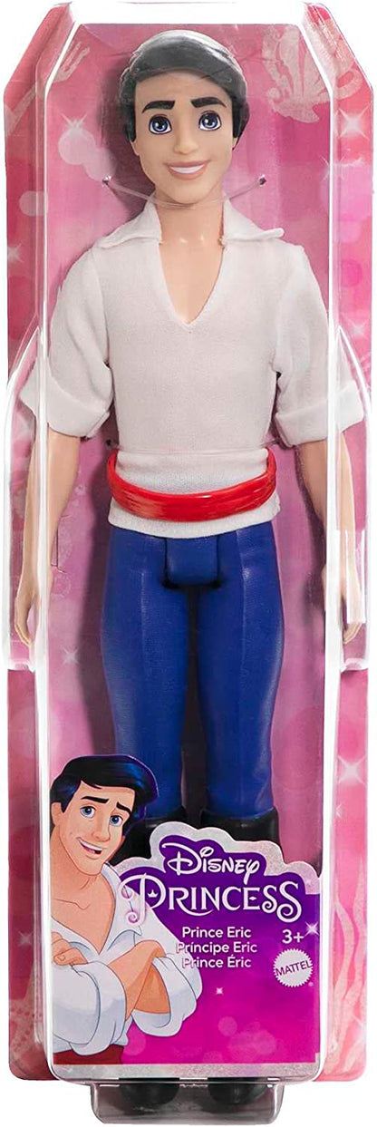 DISNEY Prinzessin - Prinz Erik Puppe mit weichem Shirt, vorgeformter Hose und Stiefeln, Teil einer Sammlung mit Arielle-Spielsets, für Kinder ab 3 Jahren, HLV97