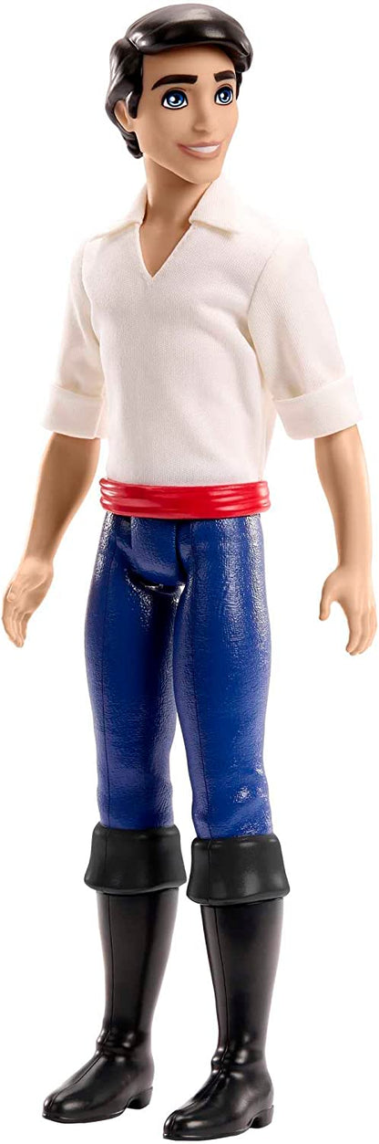 DISNEY Prinzessin - Prinz Erik Puppe mit weichem Shirt, vorgeformter Hose und Stiefeln, Teil einer Sammlung mit Arielle-Spielsets, für Kinder ab 3 Jahren, HLV97
