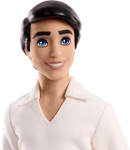 DISNEY Prinzessin - Prinz Erik Puppe mit weichem Shirt, vorgeformter Hose und Stiefeln, Teil einer Sammlung mit Arielle-Spielsets, für Kinder ab 3 Jahren, HLV97