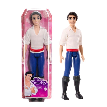 DISNEY Prinzessin - Prinz Erik Puppe mit weichem Shirt, vorgeformter Hose und Stiefeln, Teil einer Sammlung mit Arielle-Spielsets, für Kinder ab 3 Jahren, HLV97