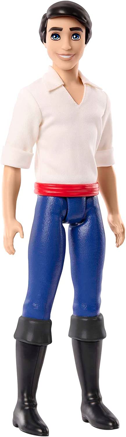 DISNEY Prinzessin - Prinz Erik Puppe mit weichem Shirt, vorgeformter Hose und Stiefeln, Teil einer Sammlung mit Arielle-Spielsets, für Kinder ab 3 Jahren, HLV97