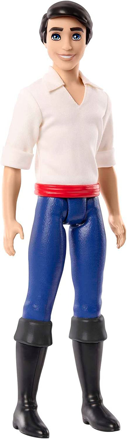 DISNEY Prinzessin - Prinz Erik Puppe mit weichem Shirt, vorgeformter Hose und Stiefeln, Teil einer Sammlung mit Arielle-Spielsets, für Kinder ab 3 Jahren, HLV97