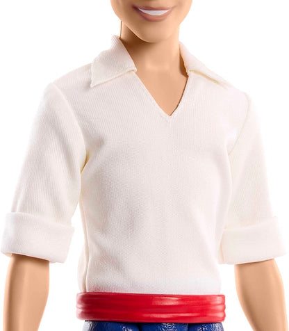 DISNEY Prinzessin - Prinz Erik Puppe mit weichem Shirt, vorgeformter Hose und Stiefeln, Teil einer Sammlung mit Arielle-Spielsets, für Kinder ab 3 Jahren, HLV97