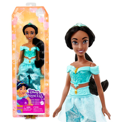 Disney Princess Dolls, New for 2023, Jasmine Posable Fashion Doll with Sparkling Clothing and Accessories, Disney Movie Toys, HLW12