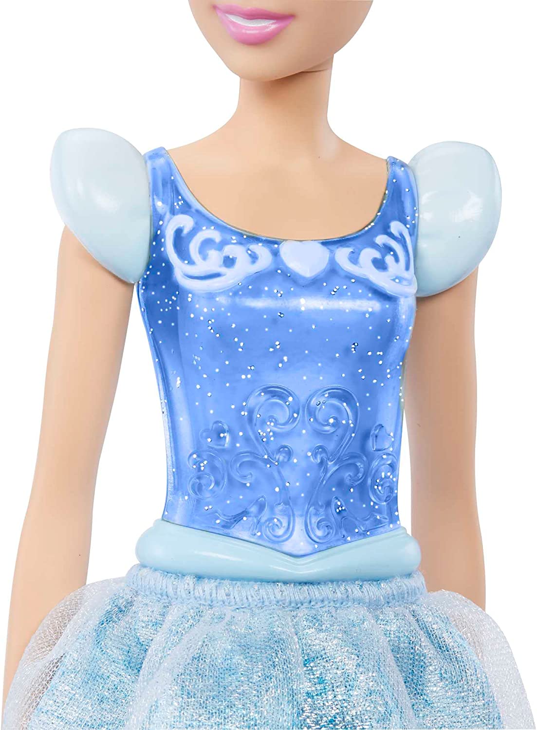 Mattel Disney Princess Cenicienta Muñeca princesa con pelo rubio recogido, juguete +3 años (HLW06)