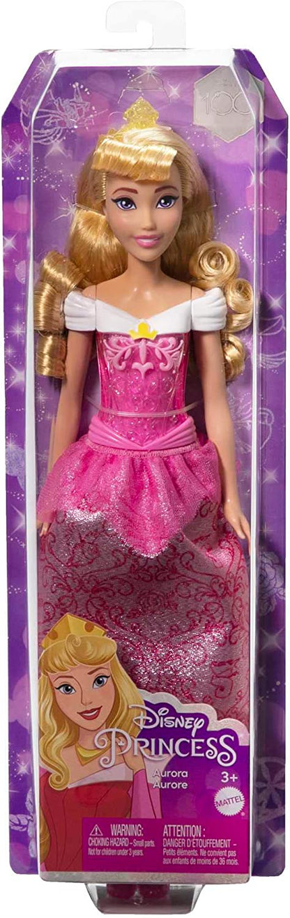 Mattel Disney Princess Aurora Muñeca princesa película La bella durmiente, juguete +3 años (HLW09