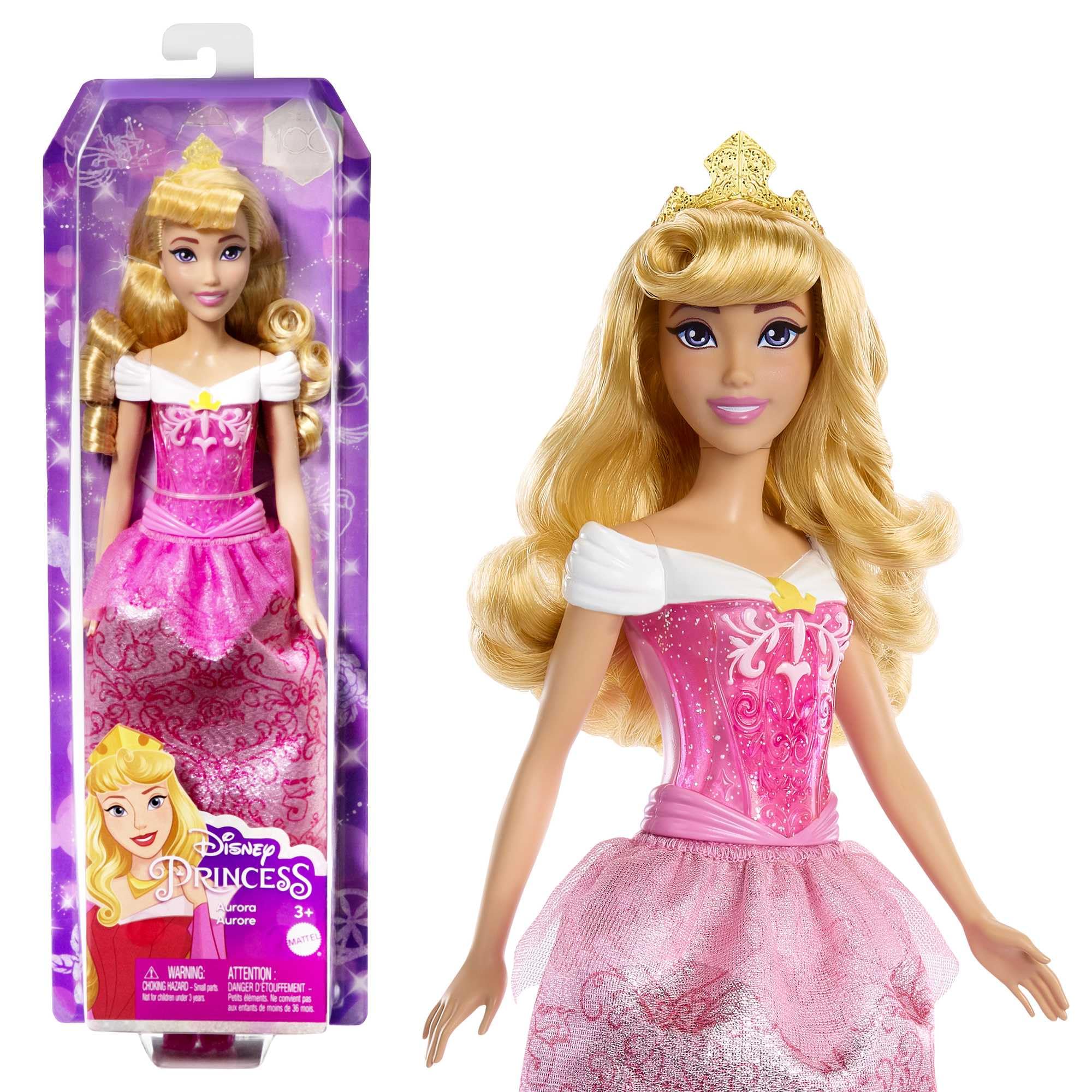Mattel Disney Princess Aurora Muñeca princesa película La bella durmiente, juguete +3 años (HLW09