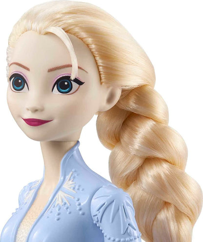 Disney Frozen Elsa Doll, Frozen Elsa in Signature Clothing, Collectible Fashion Doll, Poseable Doll with Long Blonde Hair, Toys for Ages 3 and Up, One Doll, HLW48