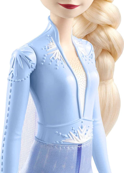 Disney Frozen Elsa Doll, Frozen Elsa in Signature Clothing, Collectible Fashion Doll, Poseable Doll with Long Blonde Hair, Toys for Ages 3 and Up, One Doll, HLW48