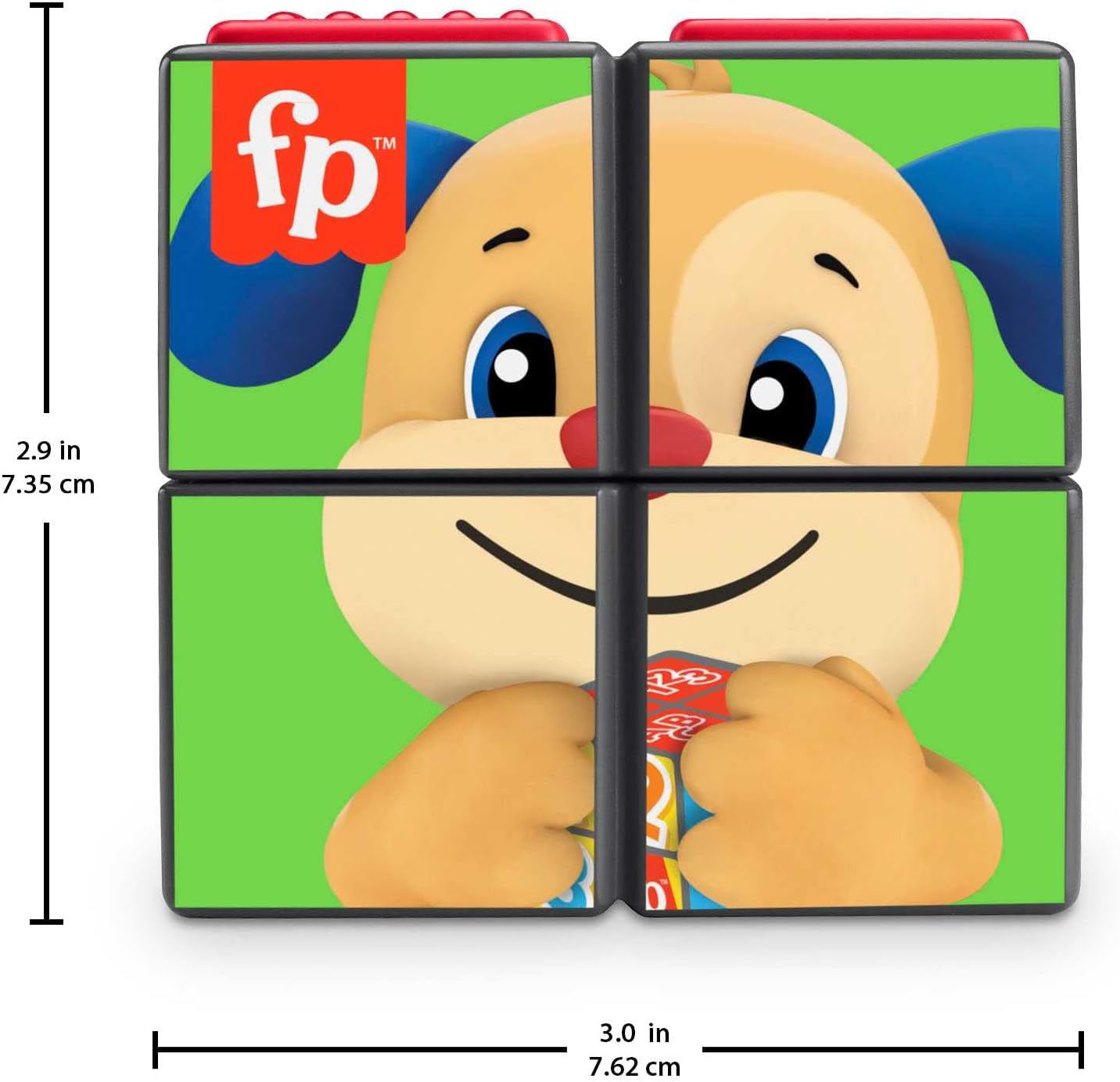 Fisher-Price Baby Learning Toy Laugh & Learn Puppy's Activity Cubewith Lights & Music for Ages 9+ Months, UK English Version, HNH08