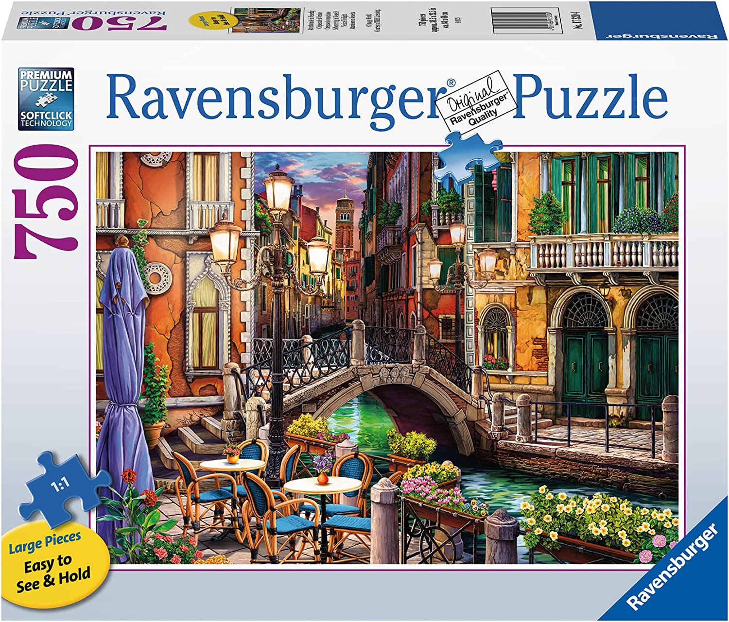 Ravensburger Venice Twilight-Puzzle da 750 pezzi, per adulti e bambini dai 12 anni in su, 17320