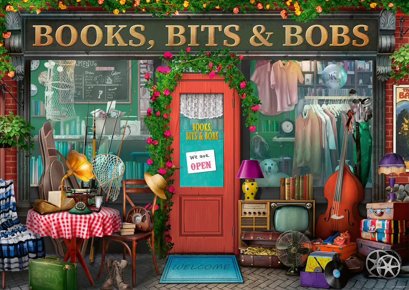 Ravensburger Books, Bits & Bobs 1000 Piece Jigsaw Puzzle for Adults - 17481 - Every Piece is Unique, Softclick Technology Means Pieces Fit Together Perfectly