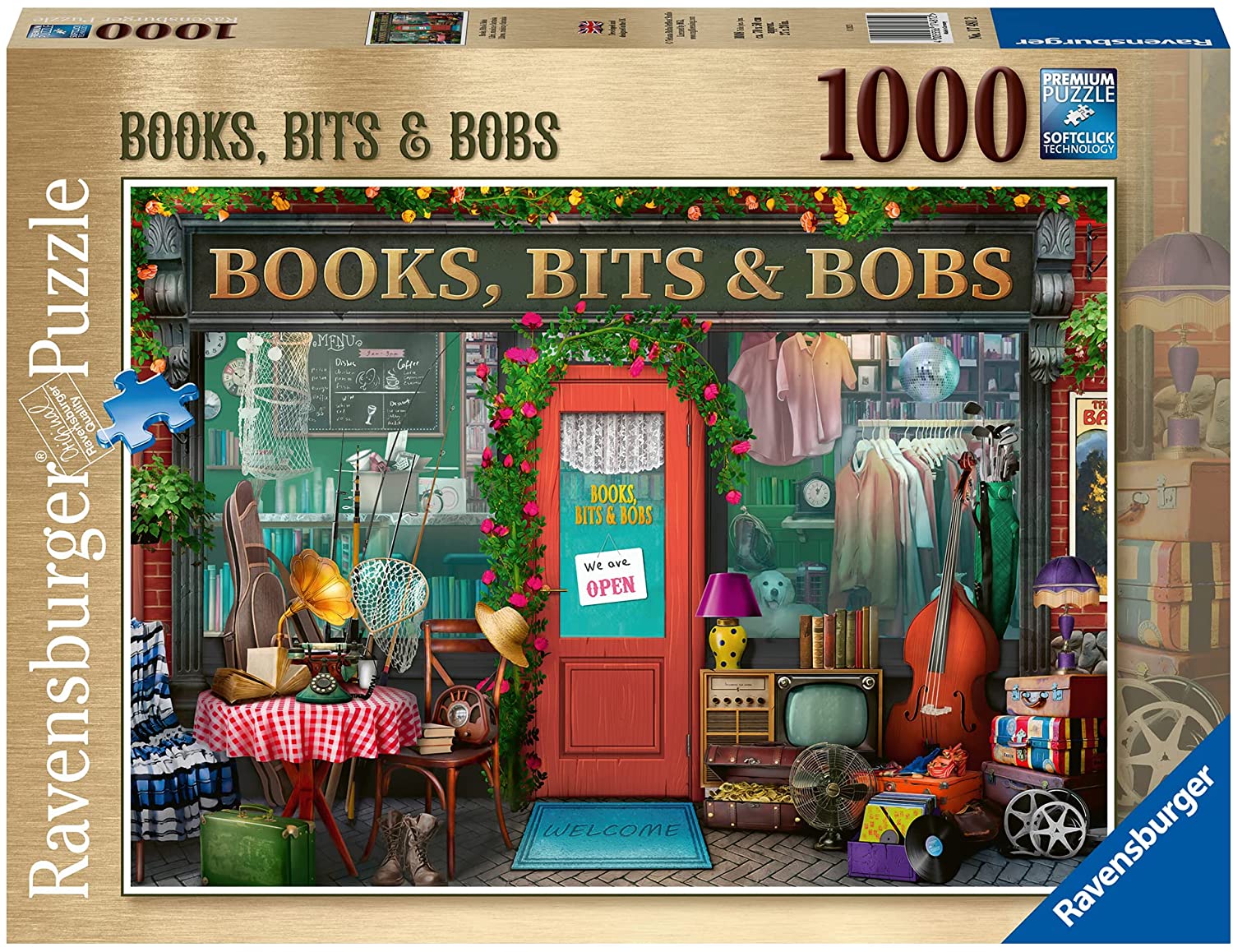 Ravensburger Books, Bits & Bobs 1000 Piece Jigsaw Puzzle for Adults - 17481 - Every Piece is Unique, Softclick Technology Means Pieces Fit Together Perfectly