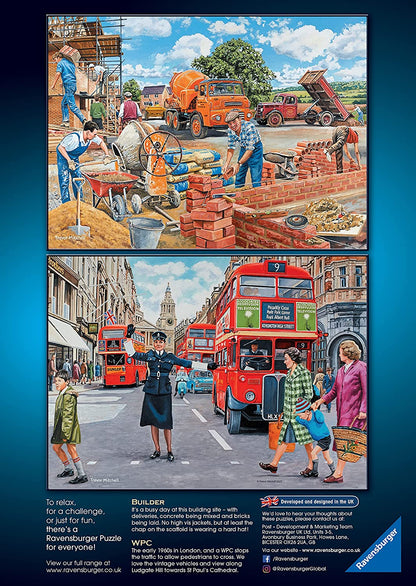 Ravensburger - Happy Days No 6, Work Day Memories - 4 x 500 Piece Jigsaw Puzzles