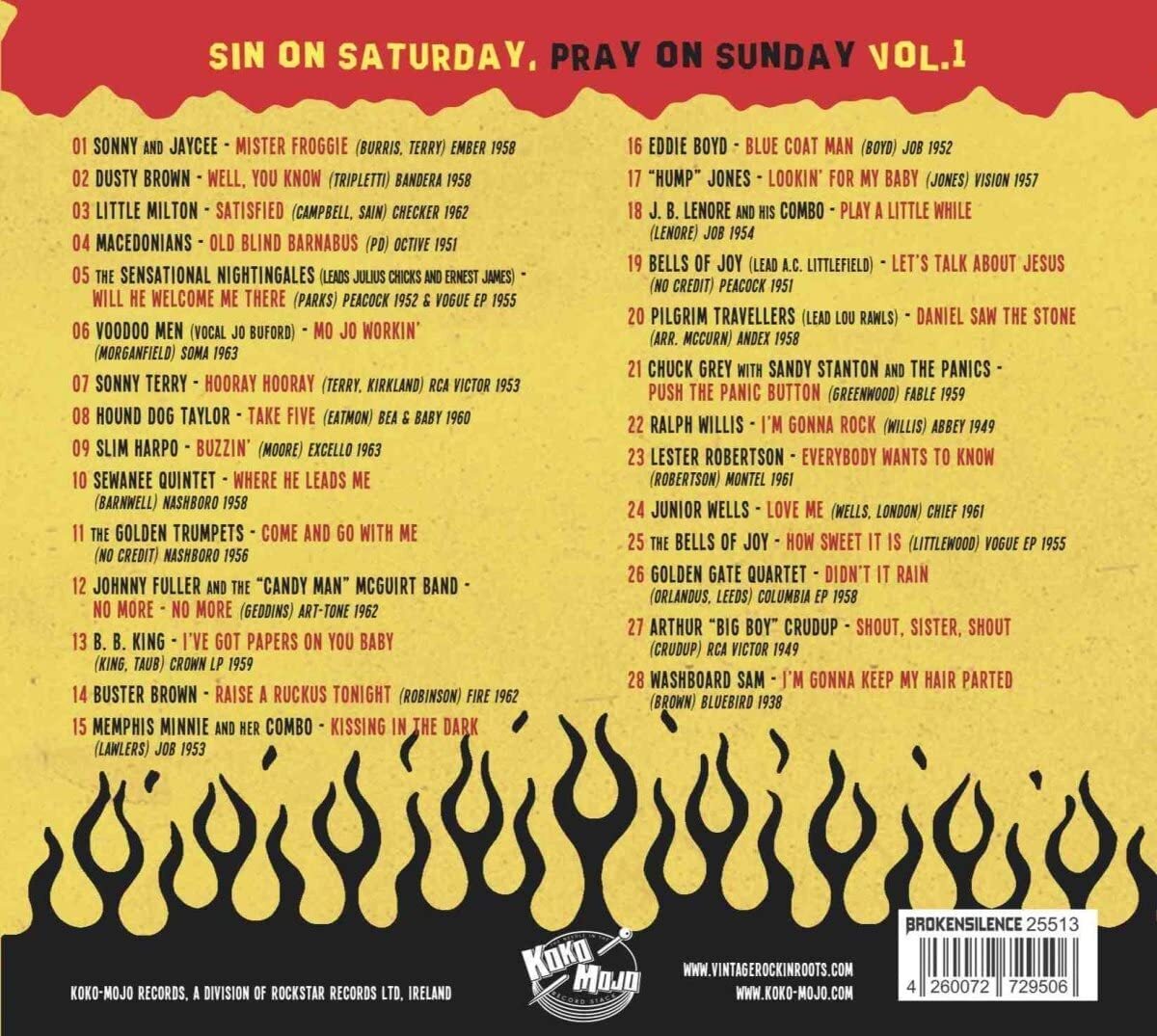Sin On Saturday, Pray On Sunday: 28 Sizzling Slabs of Rhythm & Blues and Gospel - Volume 1